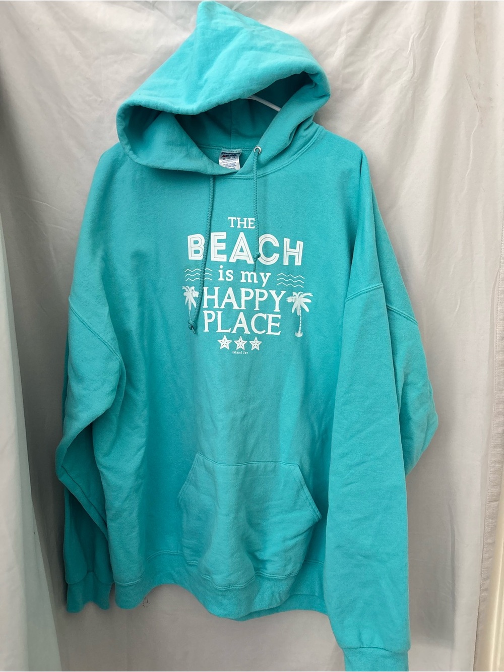 Jerzees Teal Pullover Hoodie with Drawstring